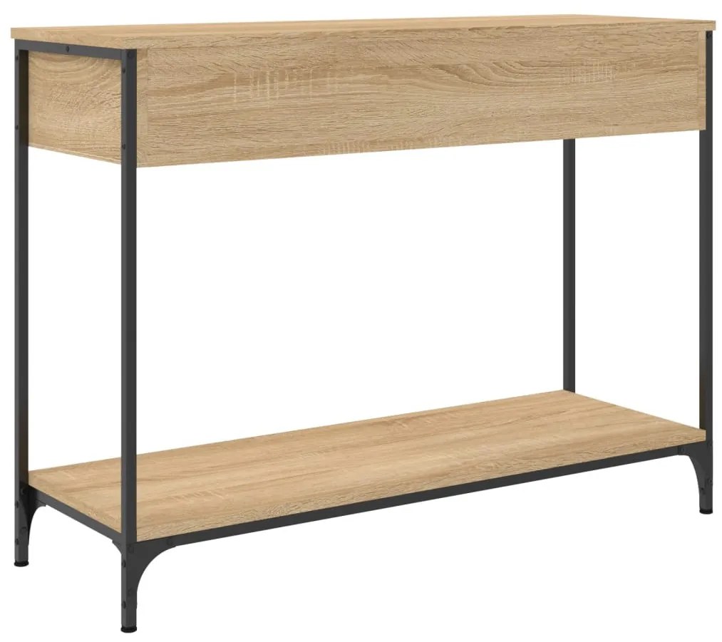 sonoma tölgy színű szerelt fa dohányzóasztal 100 x 34,5 x 75 cm