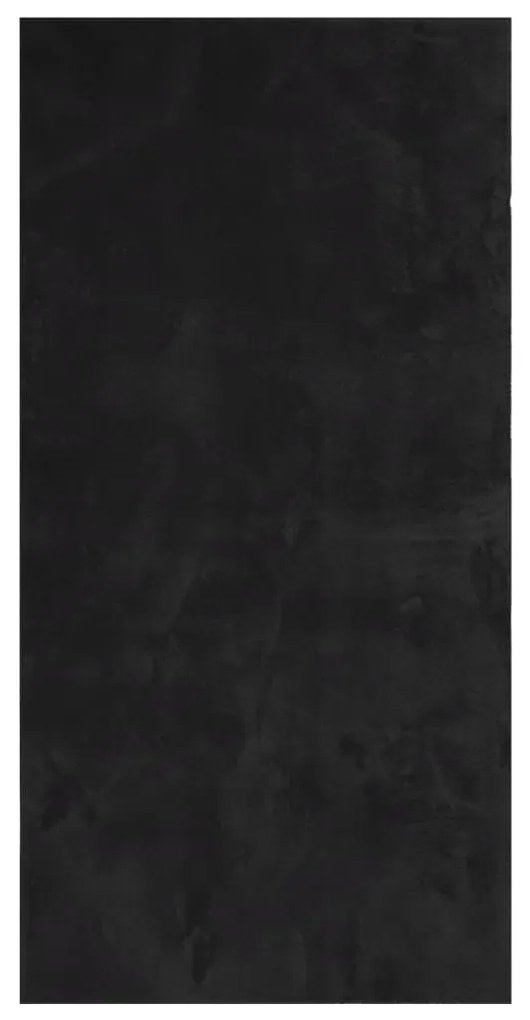 HUARTE fekete rövid szálú puha és mosható szőnyeg 100 x 200 cm