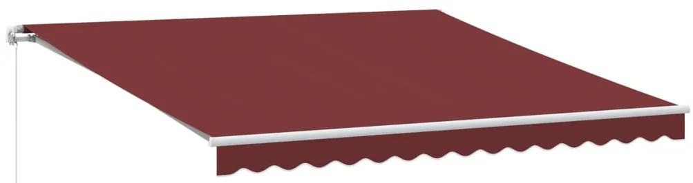 burgundi vörös kézzel kihúzható LED-es napellenző 400 x 300 cm