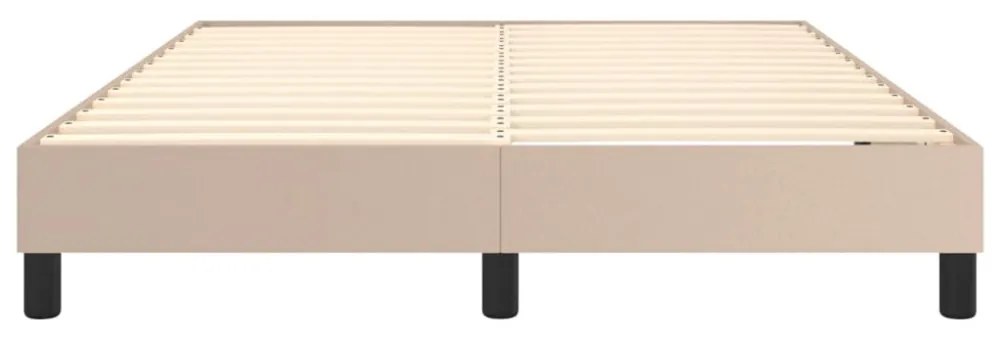 cappuccino színű műbőr rugós ágykeret 140 x 200 cm