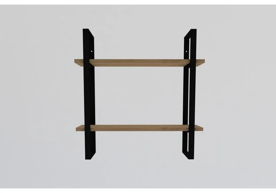 Fali polc Buba - Sapphire Oak, Black