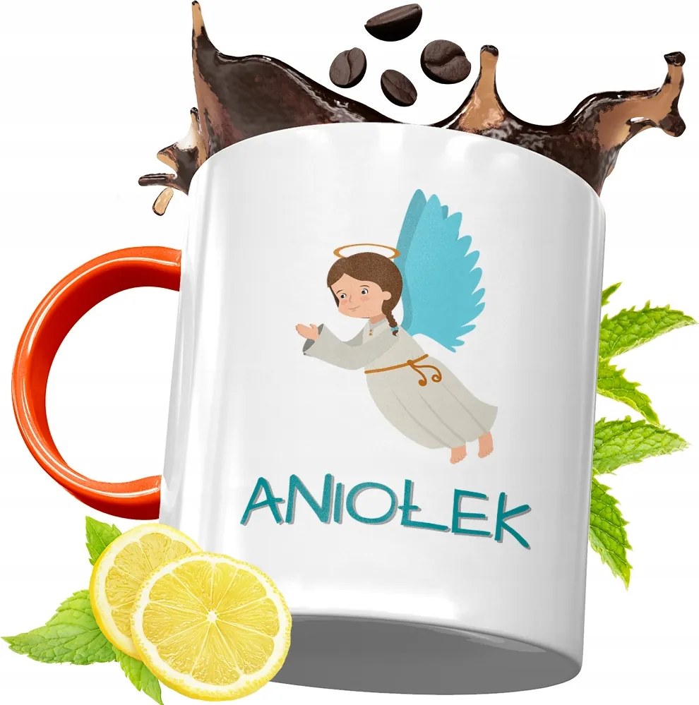 Narancssárga Bögre Gyerekeknek Gyereknapra, fényképes nyomattal