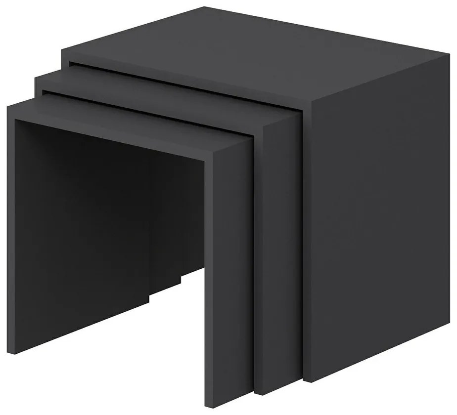 Alya Anthracite kisasztal, 3 db