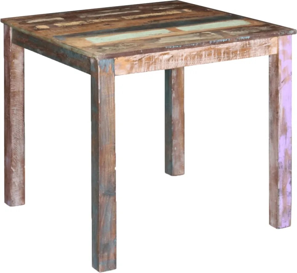 vidaXL tömör újrahasznosított fa étkezőasztal 80 x 82 x 76 cm