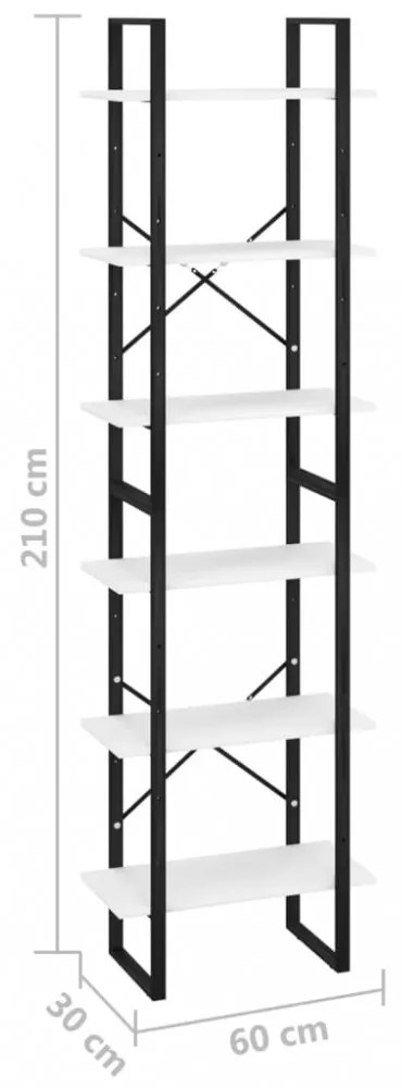 2 db fehér forgácslap tárolópolc 60 x 30 x 210 cm