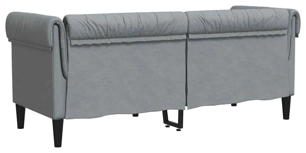 Chesterfield kanapé Világosszürke 182.5 x 74.5 x 74.5 cm szövet