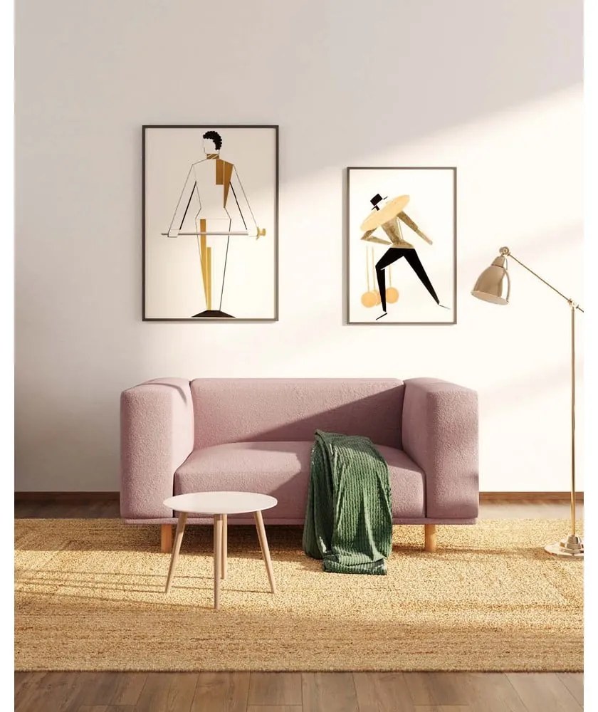 Rózsaszín buklé relaxációs fotel Kukumo – Ame Yens