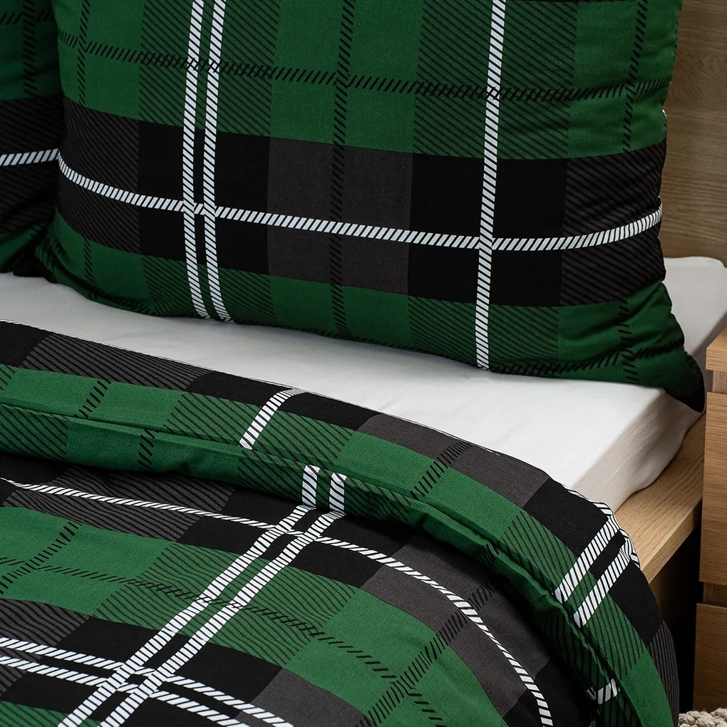 4Home Green Classic pamut párnahuzat, 140 x 220 cm, 70 x 90 cm, 140 x 220 cm, 70 x 90 cm