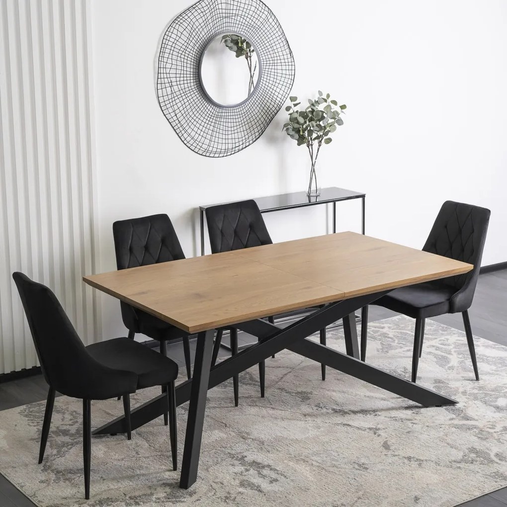 HAMILTON asztal 160-200 cm Arany tölgy