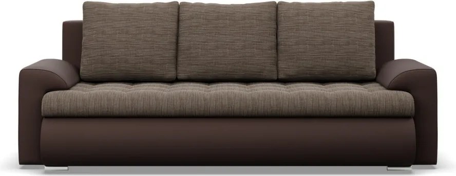 Tokio kanapéágy, fonott + műbőr, barna