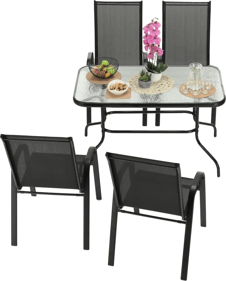 Rakásolható szék, sötétszürke/fekete, ALDERA