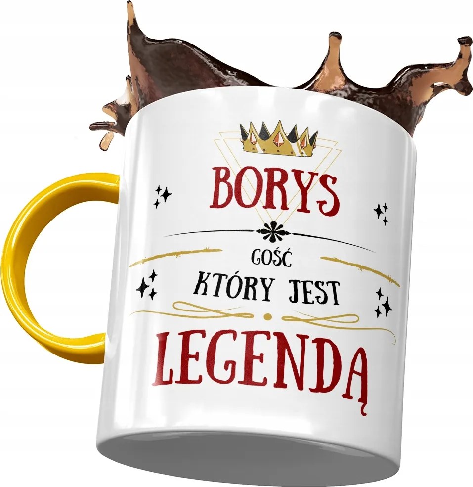 Sárga Bögre Borisz Férj Kolléga Ajándék Nyomtatott Fotóval