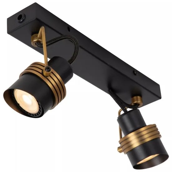Lucide 34944/02/30 - Spotlámpa TUNDRAN 2xGU10/5W/230V fekete