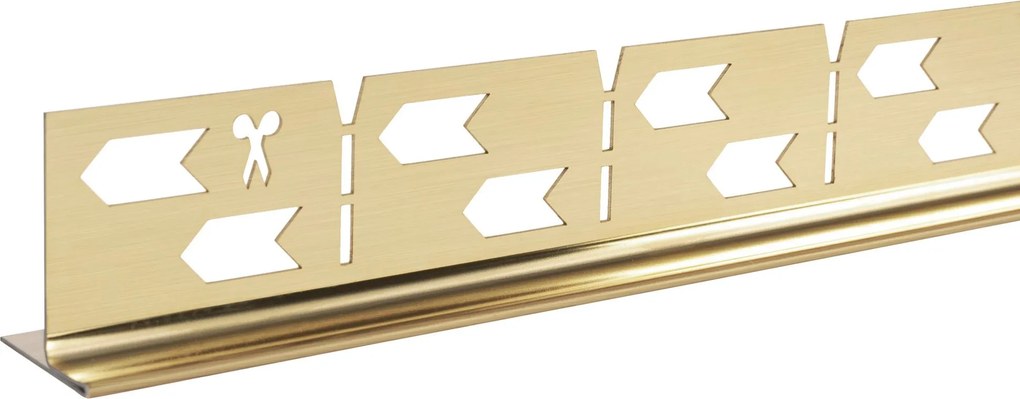 Lejtéskialakító szegély épített zuhanyhoz 120cm Brush Gold