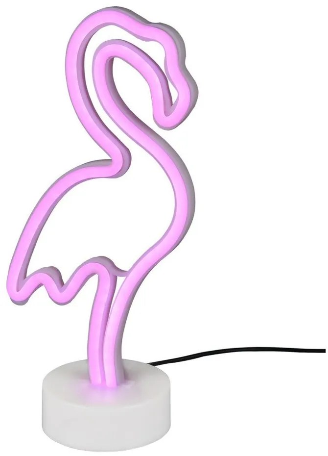 Fehér LED asztali lámpa (magasság 29 cm) Flamingo – Trio
