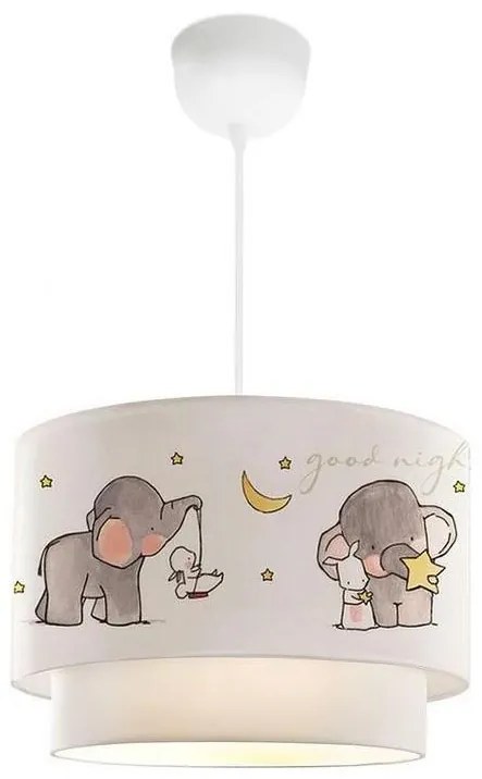 Gyermek csillár CANDY 1xE27/40W/230V fehér/szürke