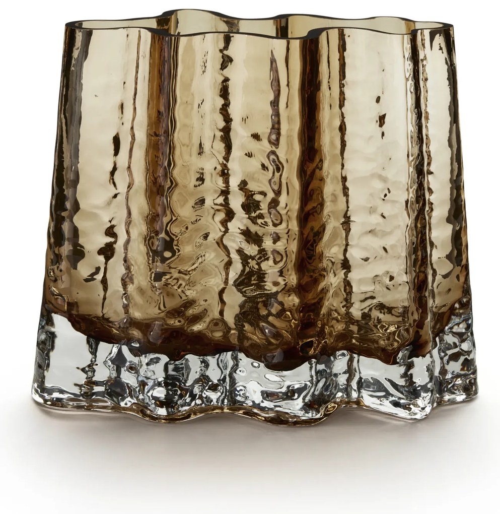 Széles váza Gry, 19cm, konyak - COOEE
