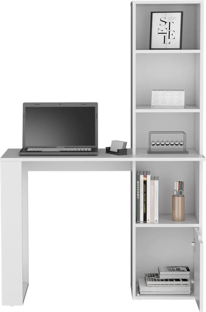 Polcos íróasztal tárolóval 98,5x45x148cm barna FUR1234-3