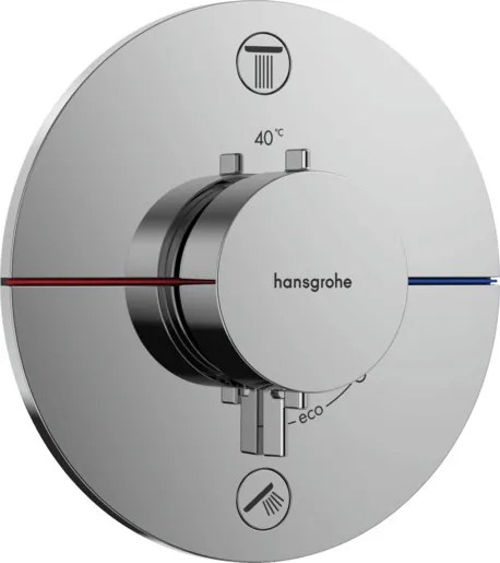Hansgrohe ShowerSelect Comfort S zuhany és fürdő csaptelep vakolat alatti rész nélkül króm 15554000