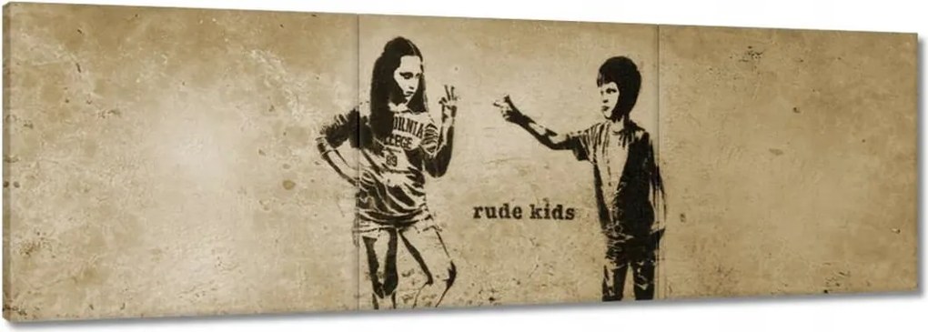 Festmények 120x40 Banksy Csintalan gyerekek