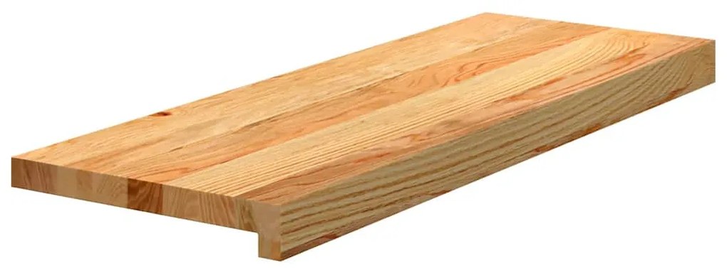 2 db tömör tölgyfa világosbarna lépcsőfokok 70x25x2 cm