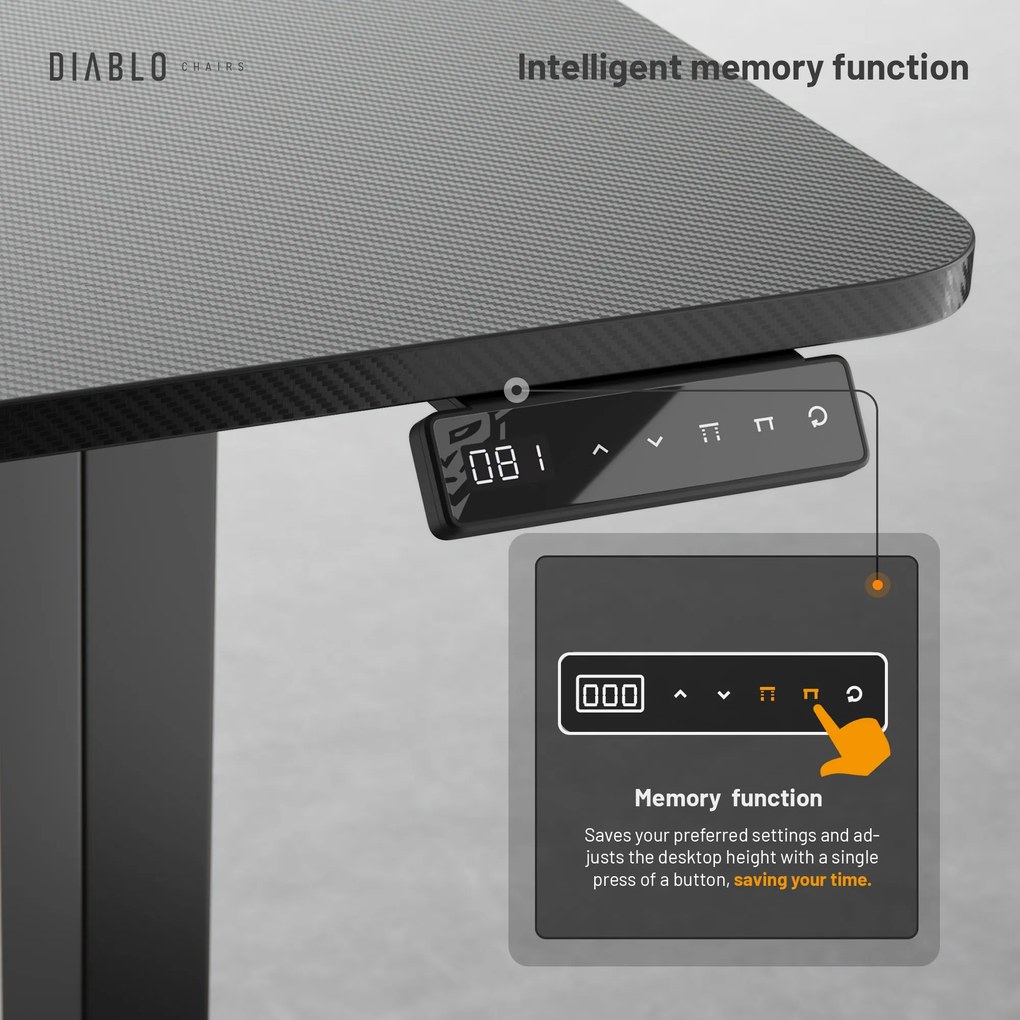 Diablo X-Tensio 1100 állítható magasságú íróasztal fekete