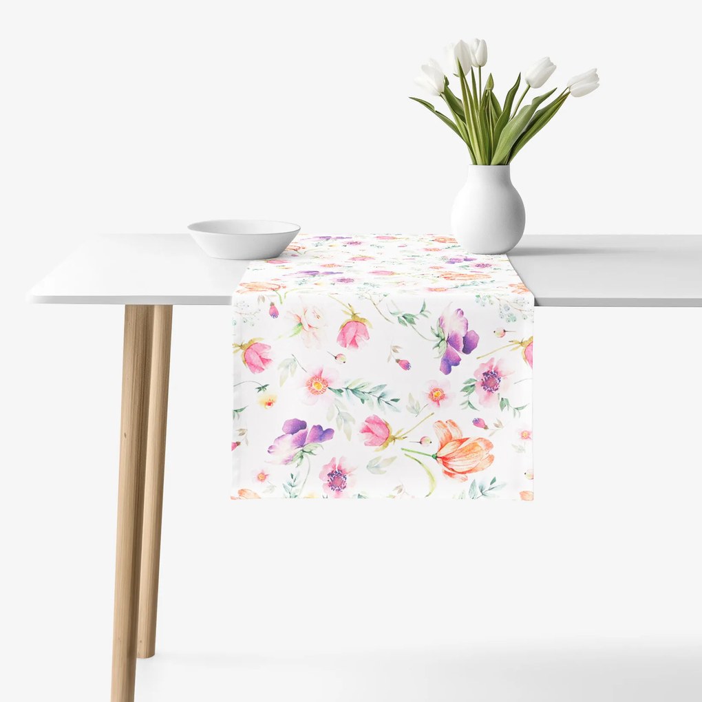 Goldea pamut asztali futó deluxe - tavaszi érintés 35x180 cm