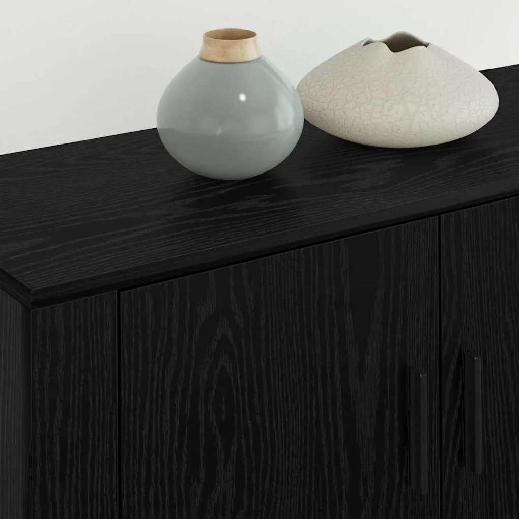 vidaXL Fali TV szekrény szett 3 pcs Fekete tölgy 80 x 34,5 x 40 cm