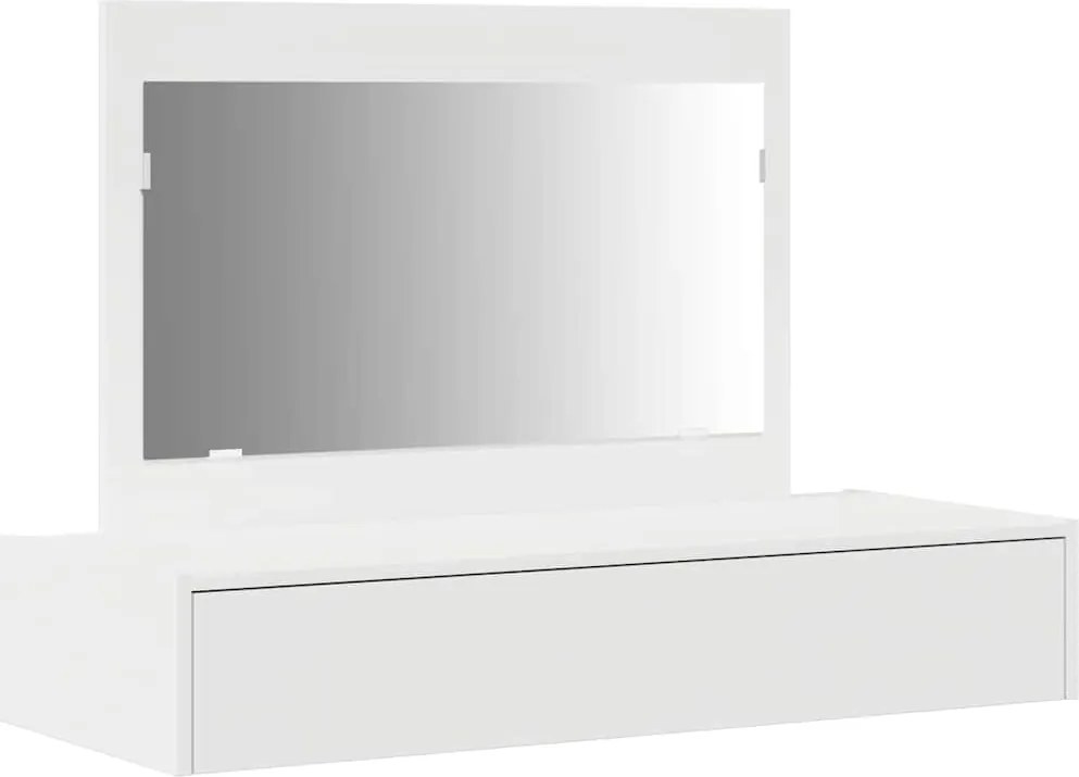 vidaXL Öltözködőasztal fiókkal tükörrel Fehér 100 x 40 x 70 cm Faanyag