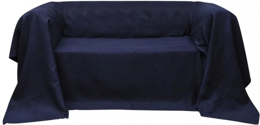 Mikro szálas kanapé terítő / védőhuzat 210 x 280 cm sötétkék