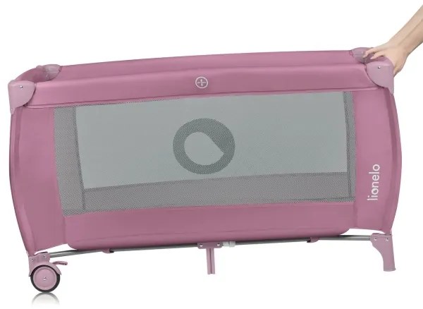 Lionelo - STEFI PLUS utazóágy, rózsaszín magnólia