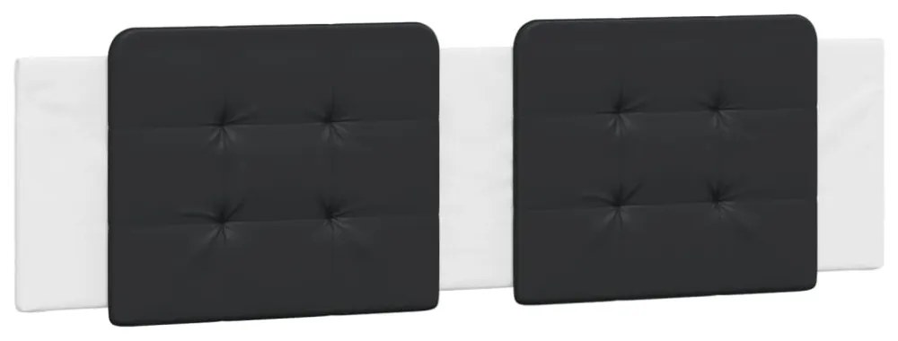 fehér és fekete ágykeret LED-ekkel matrac nélkül Zadar 180 x 200 cm