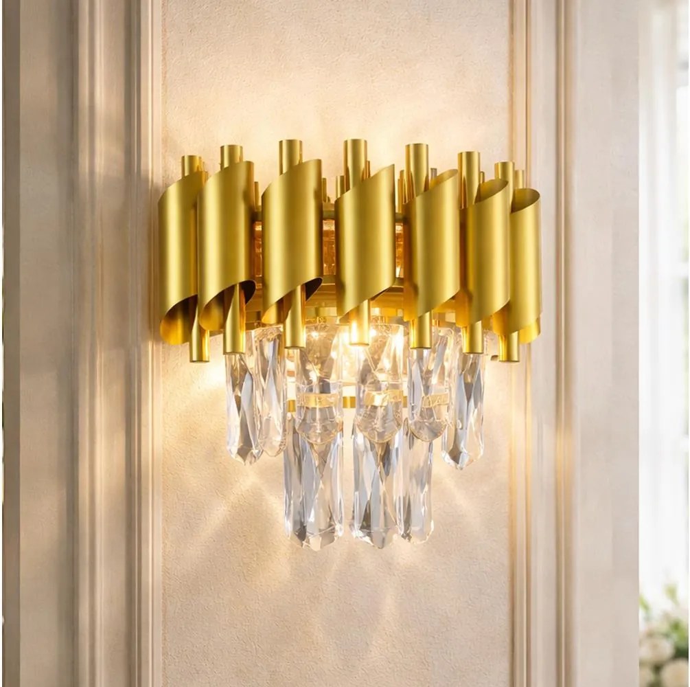 Brilagi - Fali lámpa ECLIPSE 2xE14/10W/230V aranyszínű