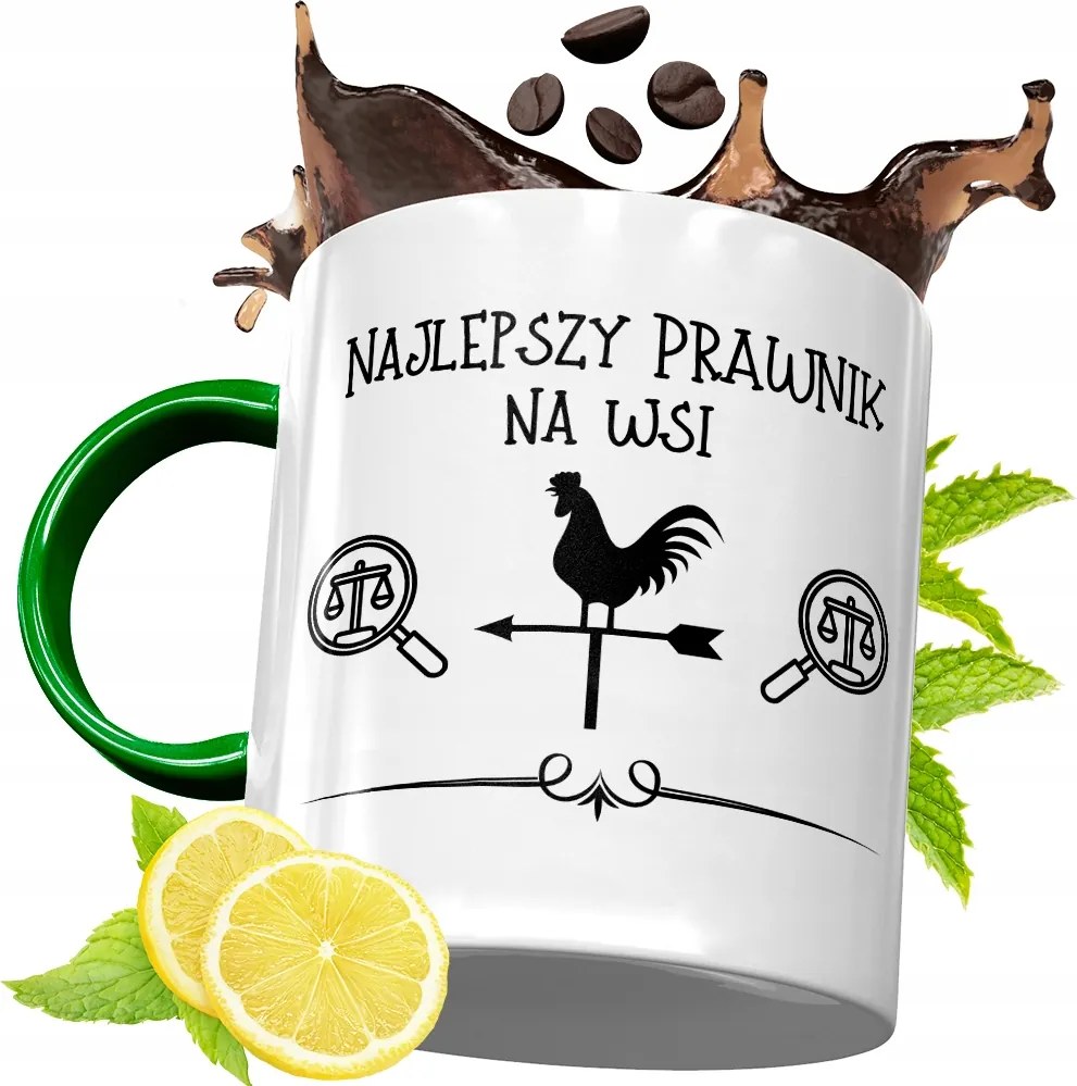 Zöld Bögre Ügyvédnőnek Ajándék, fényképes nyomattal