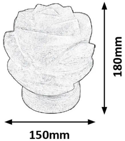 Rabalux 2676 - Sólámpa FLORES 1xE14/15W/230V