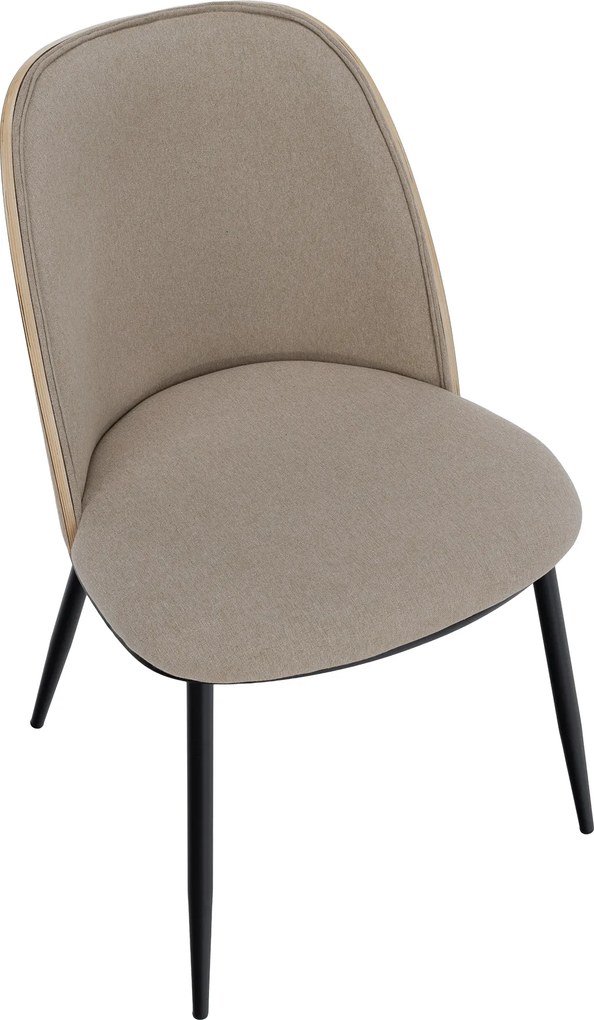 Étkezőszék, bézses barna/natúr fa/fekete, VUDIA