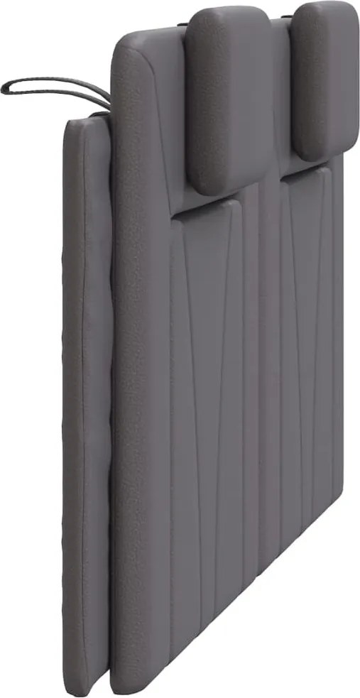 szürke műbőr fejtámla párna Viana 140 cm