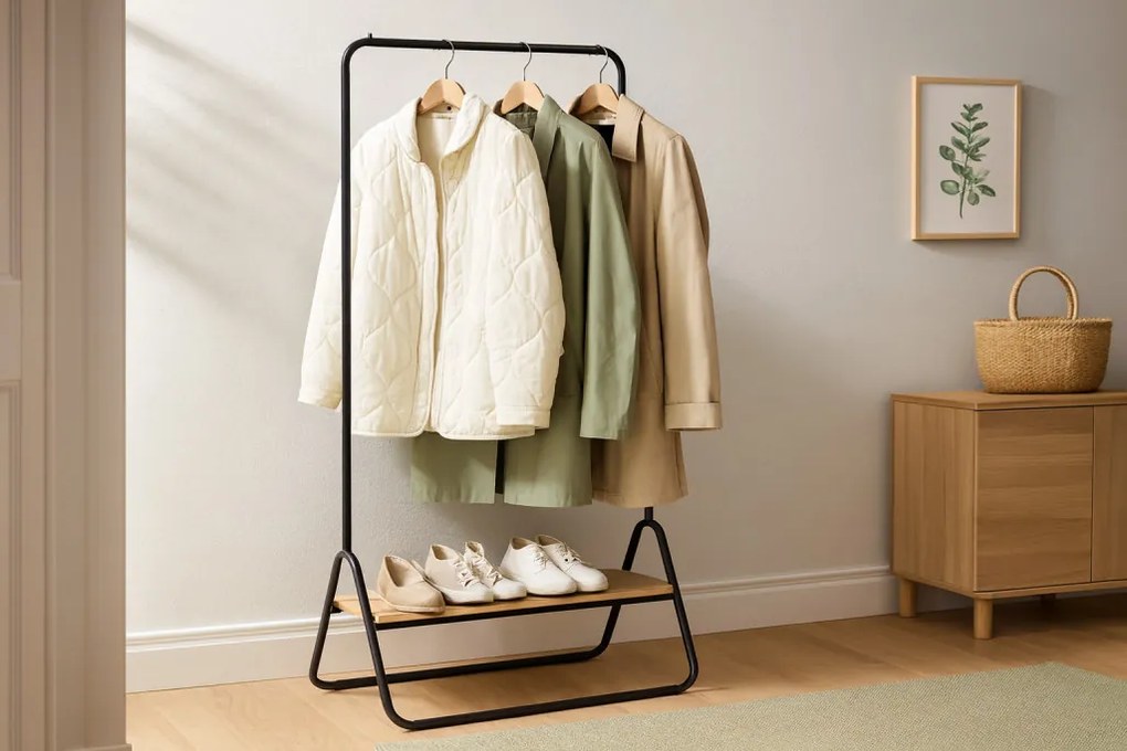 Álló fogas 1 polccal 80 x 44,5 x 146 cm