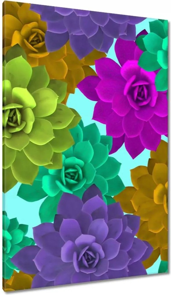 Vászonkép 80x120 Színes virágok Virágok