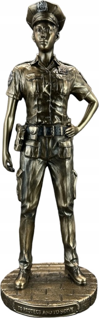 Szobor figura Rendőrnő szobor Jelzett márka Veronese WU77420A4