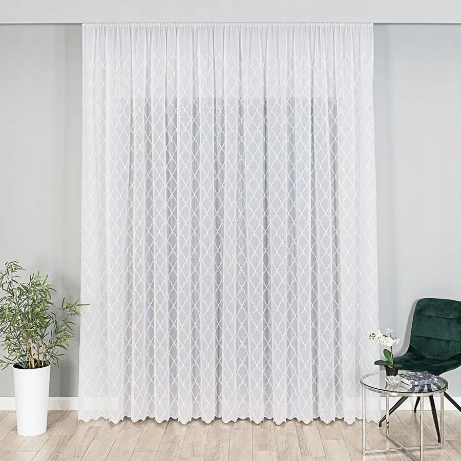 Sable Hímzett Függöny Ezüst Flitterek 350x270