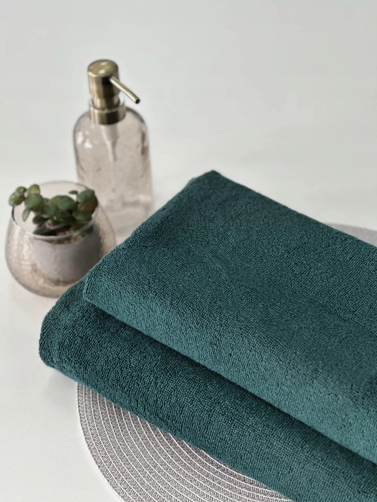 Törölköző szett Double 2 db 100% Pamut 450 gsm Dupla Zöld