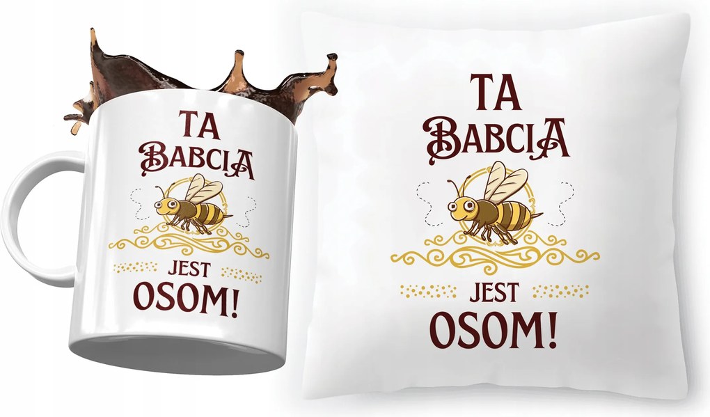 Nagymama szett Párna Ajándék Bögre Nyomtatott Fotóval