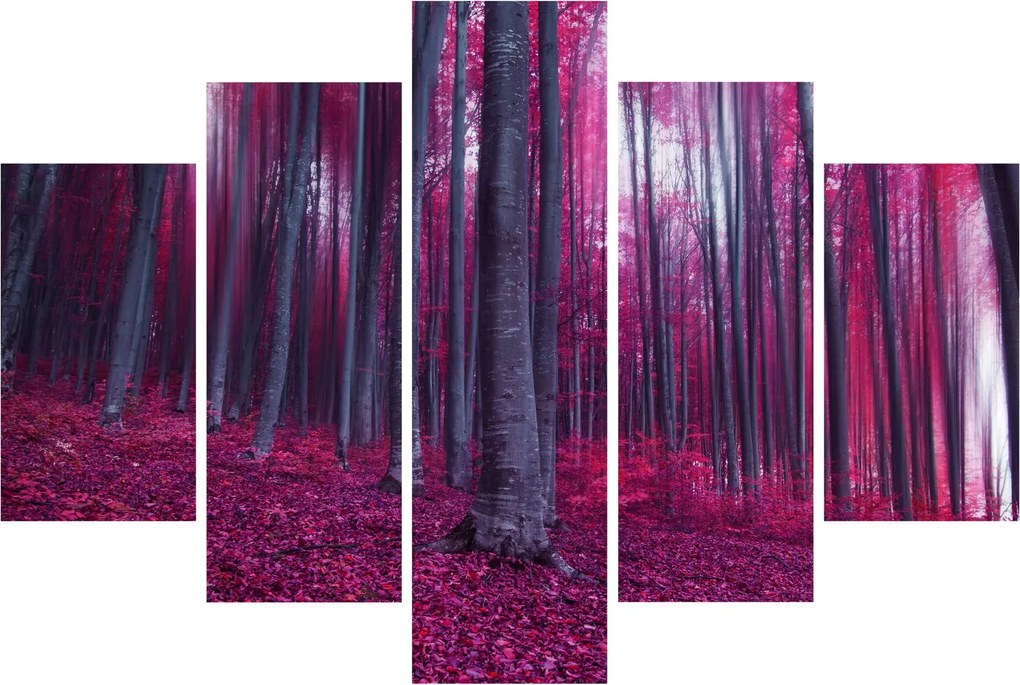 Egy rózsaszín erdő képe (150x105 cm)