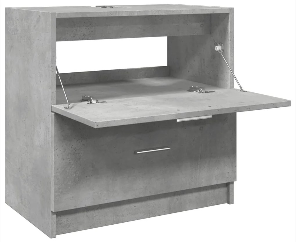 Betonszürke szerelt fa mosdószekrény 59 x 37 x 59 cm