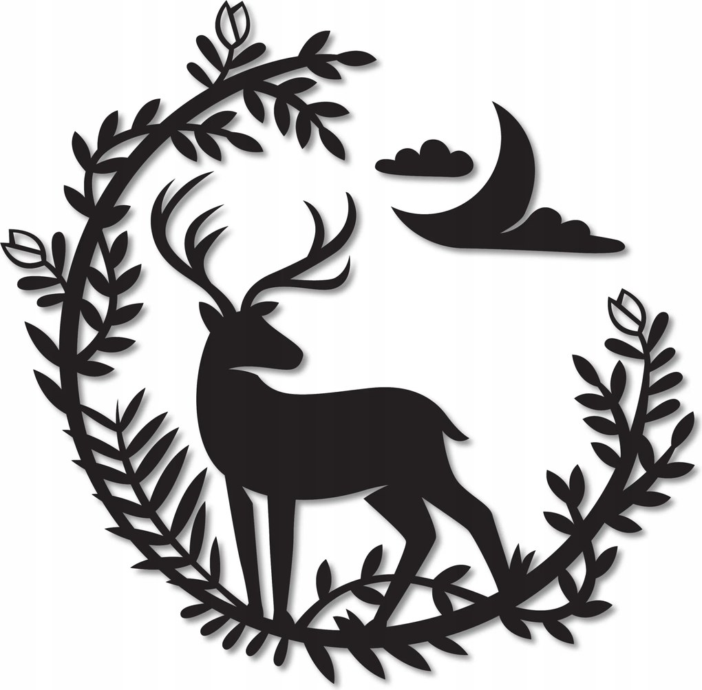 3D Panel Szarvas Kép Áttört Fali Dekoráció Ajándék Vadász Dekoráció