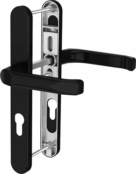 Ajtókilincs Saturn 36 Ral 9005 fekete matt ovális L92 solid