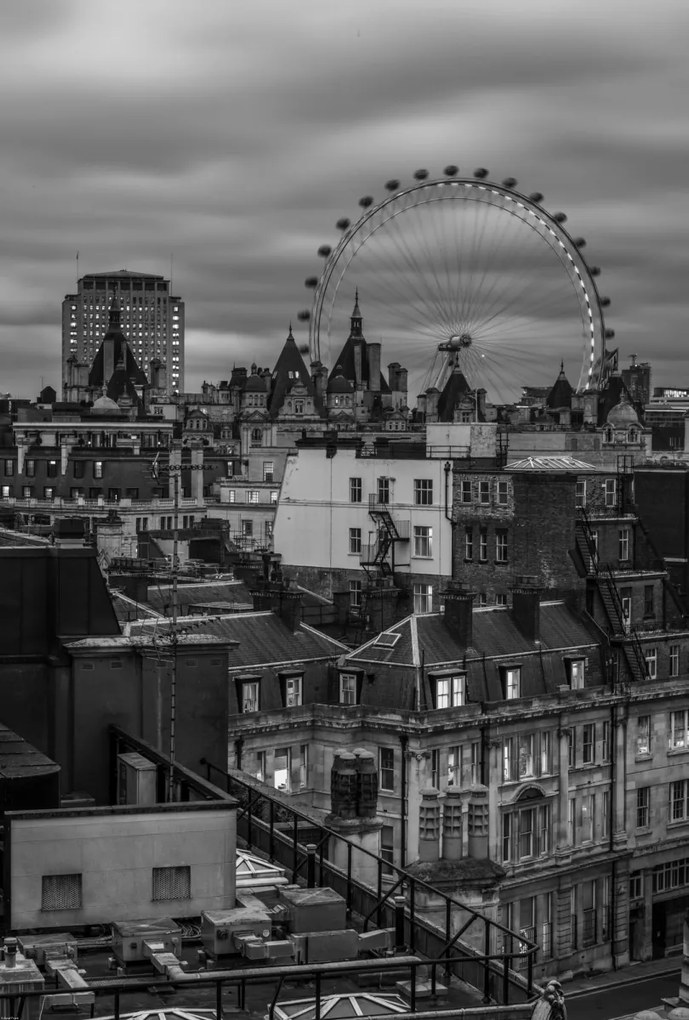 Poszter 67,5x100cm London városkép millenniumi körrel, Assaf Frank