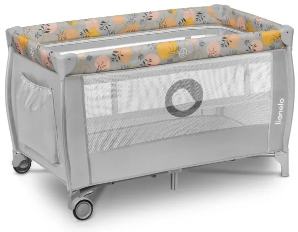 Lionelo - STEFI PLUS utazóágy, rózsaszín-sárga