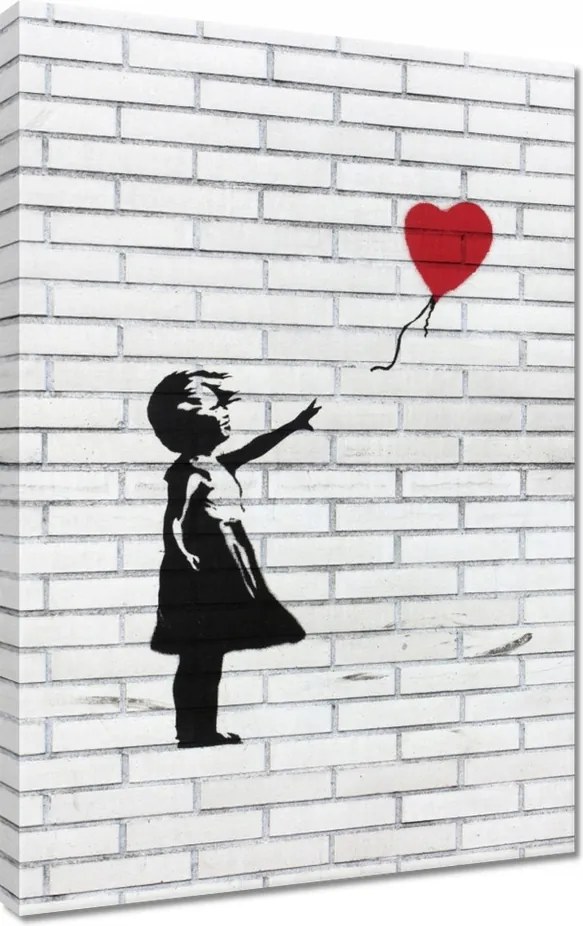 Vászonkép 40x60 Lány lufival